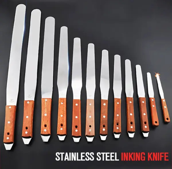 SS Ink Scapper size 3.5" Blade X 5.5" Width
