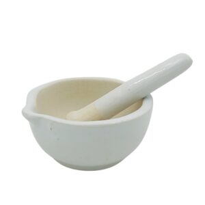 4" Diameter Porcelin morter and pestle