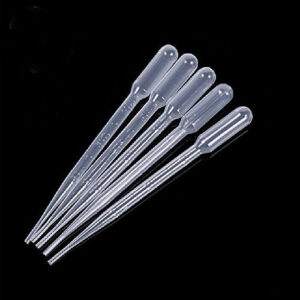 Transparent plastic dropper pipette 3 ml