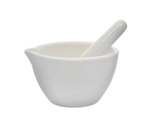 8" Diameter Porcelin morter and pestle