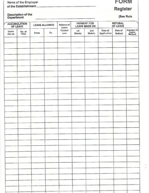 Leave Application Book