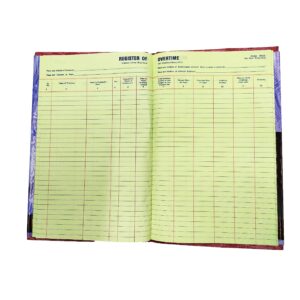 Overtime Register 4 Quire