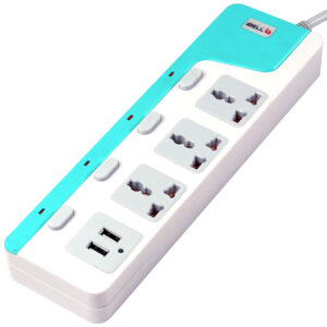 iBell 3 Way Socket & 2 USB Spike Guard