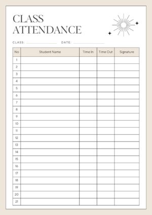 Attendance Register