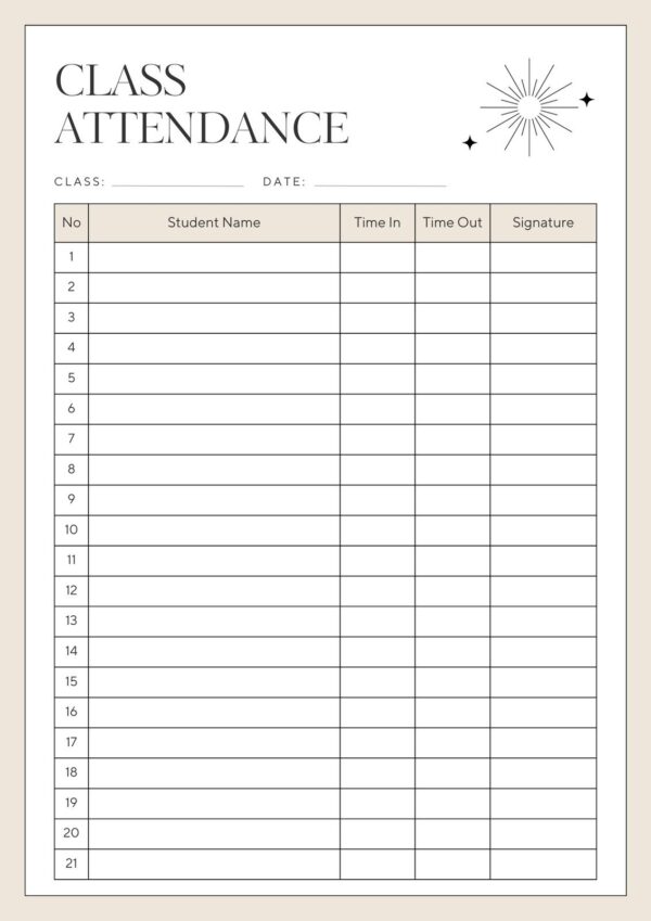 Attendance Register