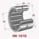 NK 14/16 OG IKO Bearing