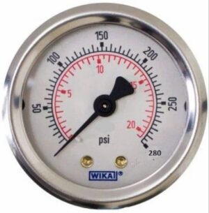 Wika Make S.S Pressure Gauge 2.5" Dia 1/4Bsp Back Range With Screw Clamp