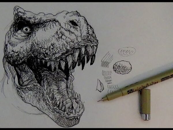 Dino Sketch Pen Assrt
