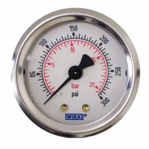 WIKA Pressure Gauge 2.5" Dial/1.4" BSP/ Range 0 to 10 kg/cm2