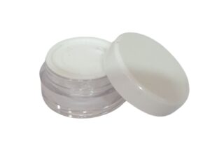 5 gm Clear Glass Jar White