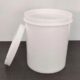 White Colour Plastic Container with Lid. Size 1 Ltr.